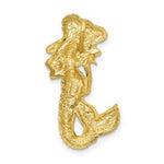 Load image into Gallery viewer, 14k Yellow Gold Polished and Satin Diamond-cut Mermaid Chain Slide