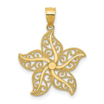 Load image into Gallery viewer, 14K Yellow Gold Polished Filigree Starfish Pendant
