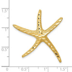 Load image into Gallery viewer, 14k Yellow Gold Textured Diamond-cut Starfish Slide