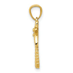 Load image into Gallery viewer, 14K Yellow Gold Textured Polished Palm Tree Pendant