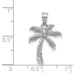 Load image into Gallery viewer, 14k White Gold Polished Palm Tree Pendant