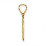 Load image into Gallery viewer, 14K Yellow Gold Satin Diamond-cut Footprints Pendant
