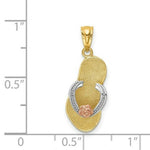 Load image into Gallery viewer, 14k Yellow & Rose Gold Sandal Pendant