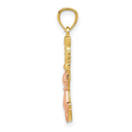 Load image into Gallery viewer, 14k Yellow and Rose Gold - Diamond-cut Sitting Cats Pendant