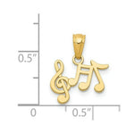 Load image into Gallery viewer, 14K Yellow Gold Polished Music Notes Pendant