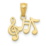 Load image into Gallery viewer, 14K Yellow Gold Polished Music Notes Pendant