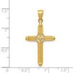 Load image into Gallery viewer, 14k Yellow Gold Polished Braided Cross Pendant