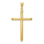Load image into Gallery viewer, 14k Yellow Gold Polished Tube Cross Pendant