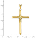 Load image into Gallery viewer, 14k Yellow Gold Polished Tube Cross Pendant