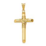 Load image into Gallery viewer, 14k Yellow Gold Polished Tube Cross Pendant