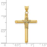 Load image into Gallery viewer, 14k Yellow Gold Polished Tube Cross Pendant