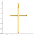 Load image into Gallery viewer, 14k Yellow Gold Polished Tube Cross Pendant