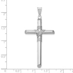 Load image into Gallery viewer, 14k White Gold Polished Tube Cross Pendant