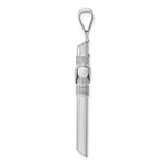 Load image into Gallery viewer, 14k White Gold Polished Tube Cross Pendant