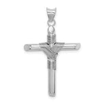 Load image into Gallery viewer, 14k White Gold Polished Tube Cross Pendant