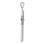 Load image into Gallery viewer, 14k White Gold Polished Tube Cross Pendant