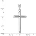 Load image into Gallery viewer, 14k White Gold Polished Tube Cross Pendant