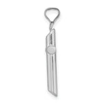 Load image into Gallery viewer, 14k White Gold Polished Tube Cross Pendant