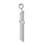 Load image into Gallery viewer, 14k White Gold Polished Tube Cross Pendant