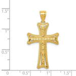 Load image into Gallery viewer, 14k Yellow Gold Diamond-cut Cross Pendant