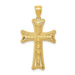 Load image into Gallery viewer, 14k Yellow Gold Diamond-cut Cross Pendant
