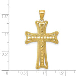 Load image into Gallery viewer, 14k Yellow Gold Diamond-cut Cross Pendant