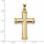 Load image into Gallery viewer, 14k Yellow Gold Polished Stamping Cross Pendant