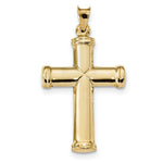 Load image into Gallery viewer, 14k Yellow Gold Polished Stamping Cross Pendant