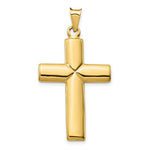 Load image into Gallery viewer, 14k Yellow Gold Polished Stamping Cross Pendant