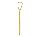 Load image into Gallery viewer, 14k Yellow Gold Diamond-cut Budded Cross Pendant