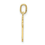 Load image into Gallery viewer, 14K Yellow Gold Small Diamond-cut Budded Cross Pendant