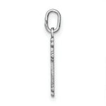 Load image into Gallery viewer, 14k White Gold Polished Diamond-cut Small Budded Cross Charm