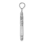 Load image into Gallery viewer, 14k White Gold Reversible Diamond-cut Cross Pendant