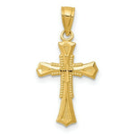 Load image into Gallery viewer, 14K Yellow Gold Diamond-cut Cross Pendant