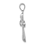 Load image into Gallery viewer, 14k White Gold Polished Diamond-cut Fancy Cross Pendant