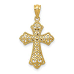 Load image into Gallery viewer, 14K Yellow Gold Polished Filigree Cross Pendant