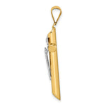 Load image into Gallery viewer, 14k Two Tone Gold Polished Crucifix Pendant