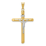 Load image into Gallery viewer, 14k Two Tone Gold Polished Crucifix Pendant
