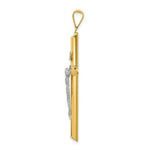 Load image into Gallery viewer, 14k Two Tone Gold Polished Jesus Crucifix Pendant