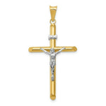 Load image into Gallery viewer, 14k Two Tone Gold Polished Jesus Crucifix Pendant