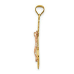 Load image into Gallery viewer, 14k Tri-color Gold Mariner Crucifix Pendant