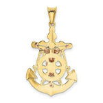 Load image into Gallery viewer, 14k Tri-color Gold Mariner Crucifix Pendant