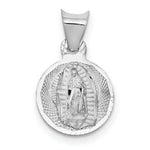 Load image into Gallery viewer, 14k White Gold Our Lady of Guadalupe Circle Pendant