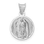 Load image into Gallery viewer, 14k White Gold Our Lady of Guadalupe Circle Pendant