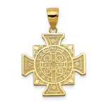 Load image into Gallery viewer, 14k Yellow Gold San Benito 2-Sided Cross Pendant