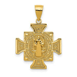 Load image into Gallery viewer, 14k Yellow Gold San Benito 2-Sided Cross Pendant