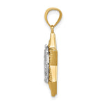 Load image into Gallery viewer, 14k Two Tone Gold Star of David & Menorah Pendant