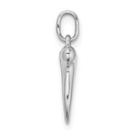 Load image into Gallery viewer, 14k White Gold Hollow Italian Horn Pendant