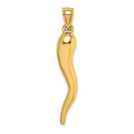 Load image into Gallery viewer, 14K Yellow Gold Hollow Italian Horn Pendant