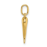 Load image into Gallery viewer, 14K Yellow Gold Hollow Italian Horn Pendant
